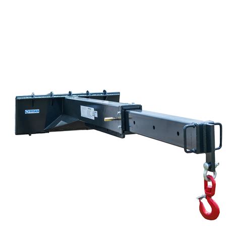 skid steer jib boom attachment|adjustable skid steer crane jib.